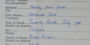 Gertrude's Death Certificate