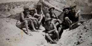 Digging trenches at El Alamein